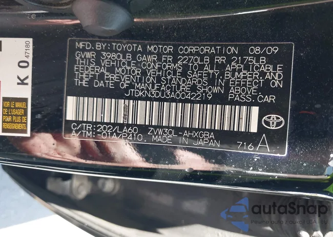 JTDKN3DU3A0042219: 42417872