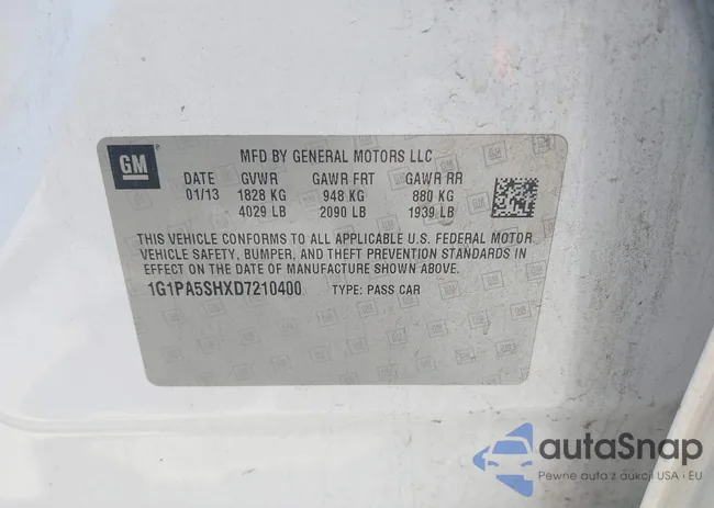 1G1PA5SHXD7210400: 42417908