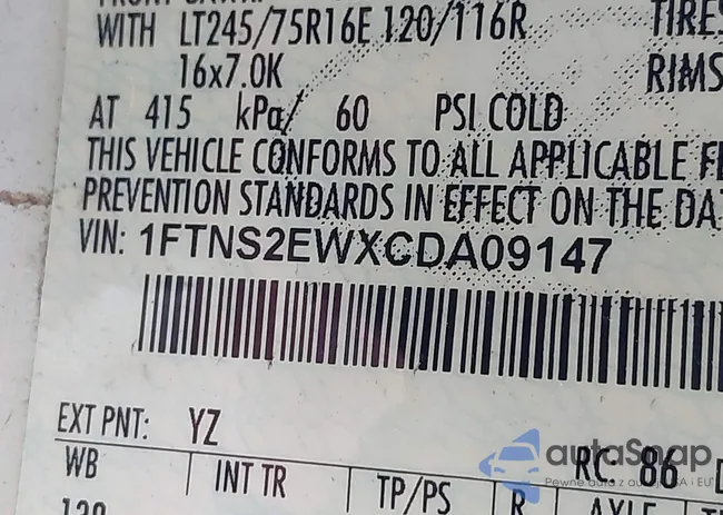 1FTNS2EWXCDA09147: 42418065