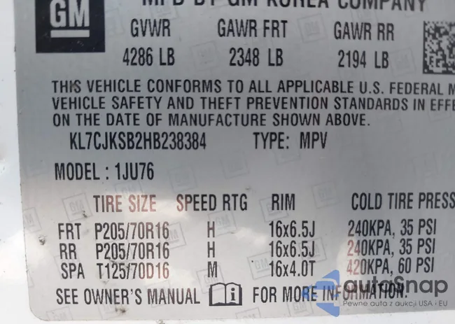 KL7CJKSB2HB238384: 42418091