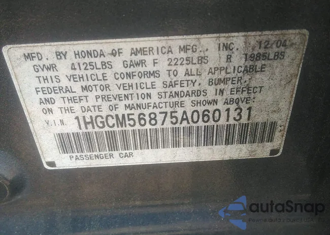 1HGCM56875A060131: 42418144