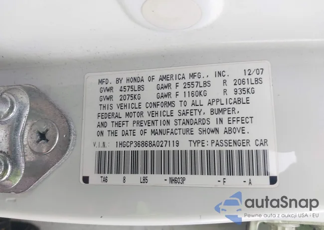 1HGTP36868A027119: 42418153