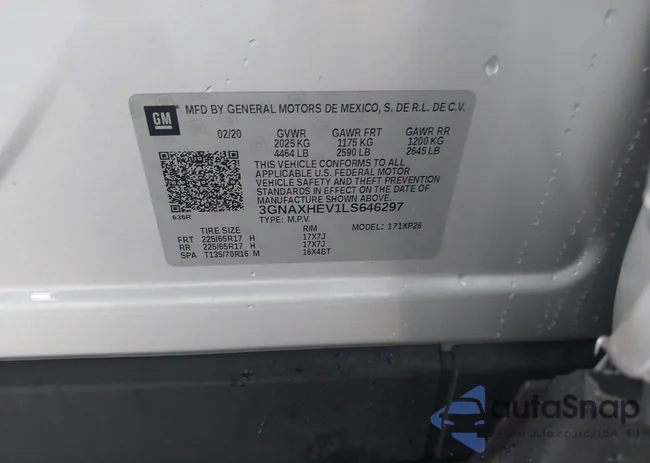 3GNAXHEV1LS646297: 42418201