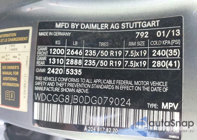 WDCGG8JB0DG079024: 42418219