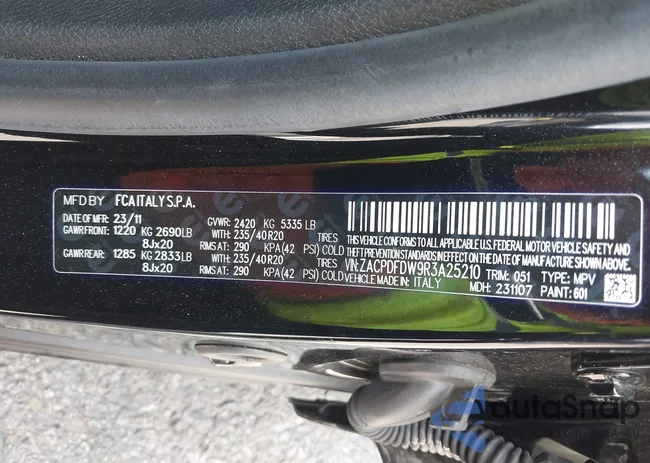 ZACPDFDW9R3A25210: 42418257