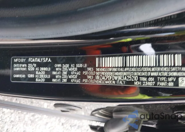 ZACPDFDW9R3A25210: 42418257