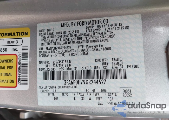 3FA6P0H79GR244527: 42418273