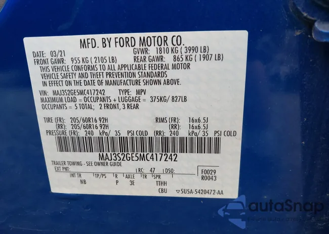 MAJ3S2GE5MC417242: 42418403