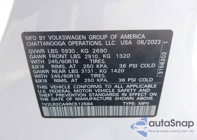 1V2LR2CA6RC512584: 42417609