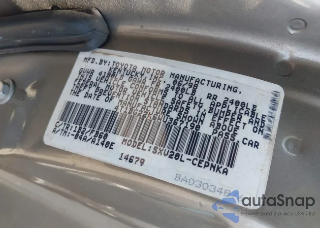 4T1BG22K6WU367190: 42417765