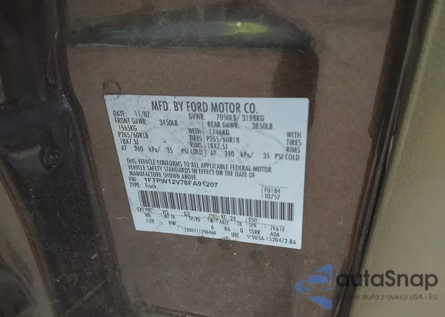 1FTPW12VFA91207: 42419202