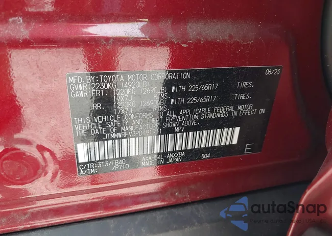 JTMMWRFV3PD191911: 42418786