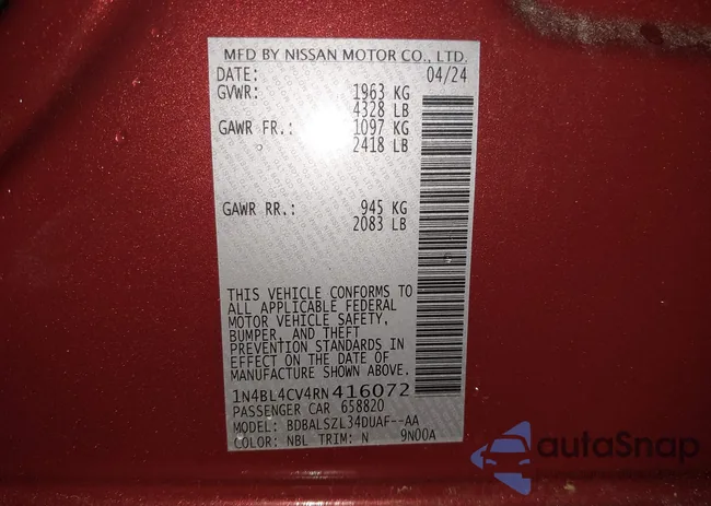 1N4BL4CV4RN416072: 42418844