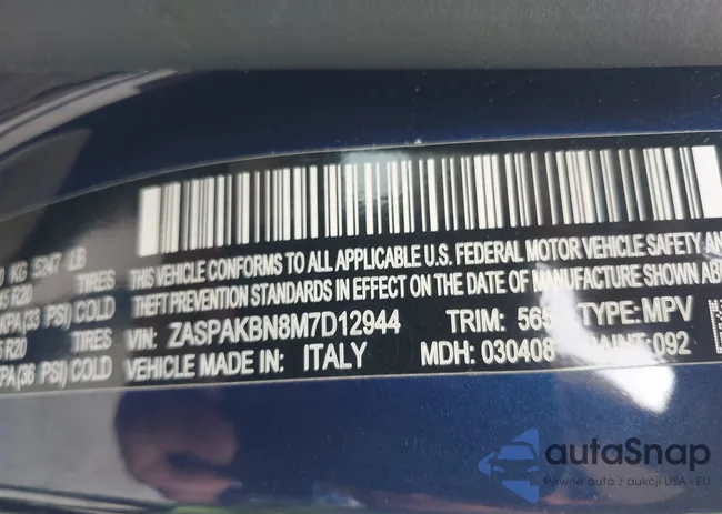 ZASPAKBN8M7D12944: 42419853