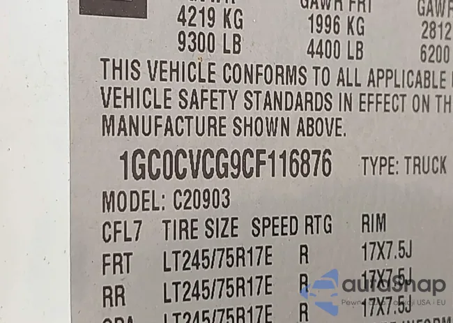 1GC0CVCG9CF116876: 42419886