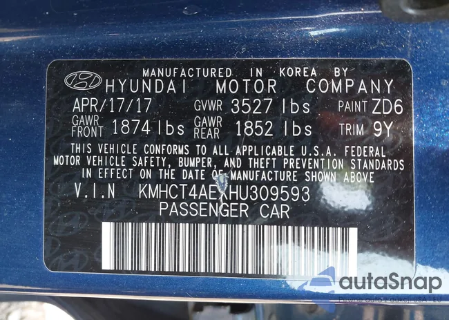 KMHCT4AEXH4309593: 42419917