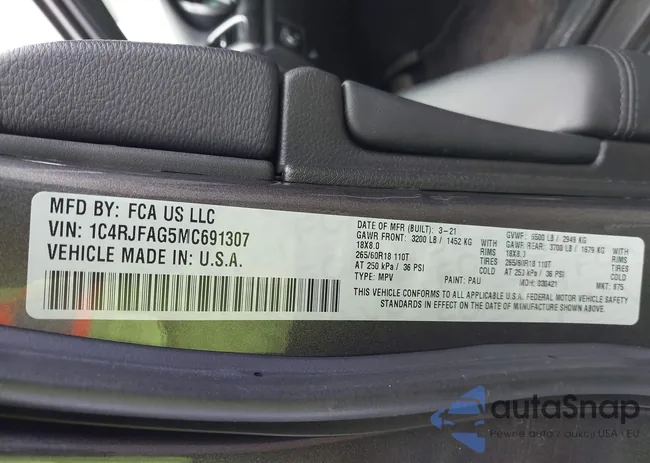 1C4RJFAG5MC691307: 42420066