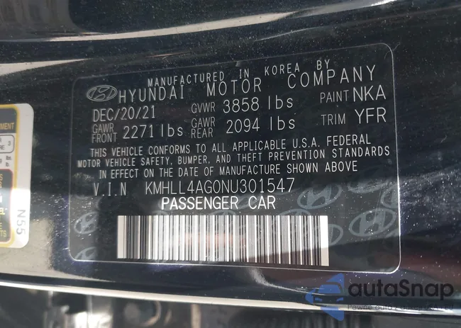 KMHLL4AG0NU301547: 42420099