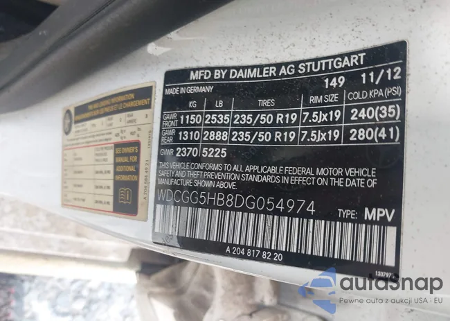 WDCGG5HB8DG054974: 42420144