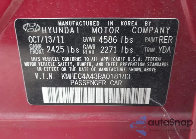 KMHEC4A43BA018183: 42420220