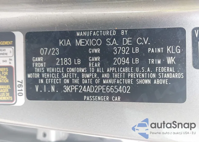 3KPF24AD2PE665402: 42420378