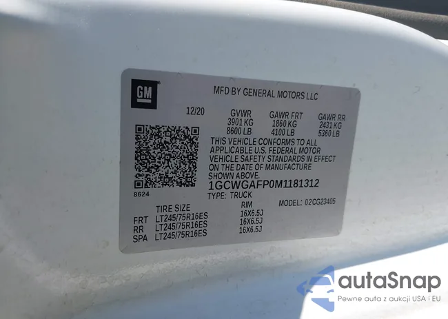 1GCWGAFP0M1181312: 42419790