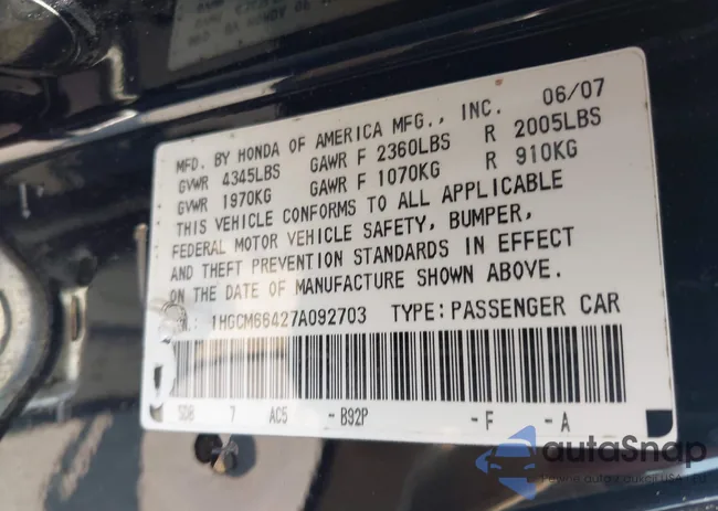 1HGCM66427A092703: 42420865