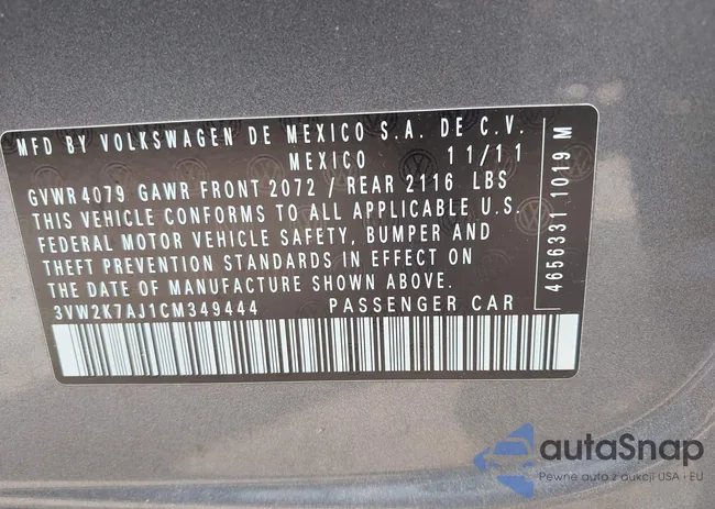 3VW2K7AJ1CM349444: 42420886