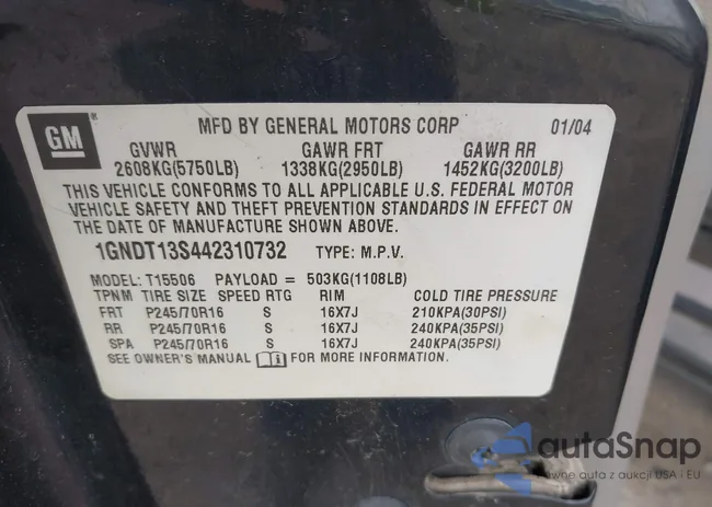 1GNDT13S442310732: 42420939