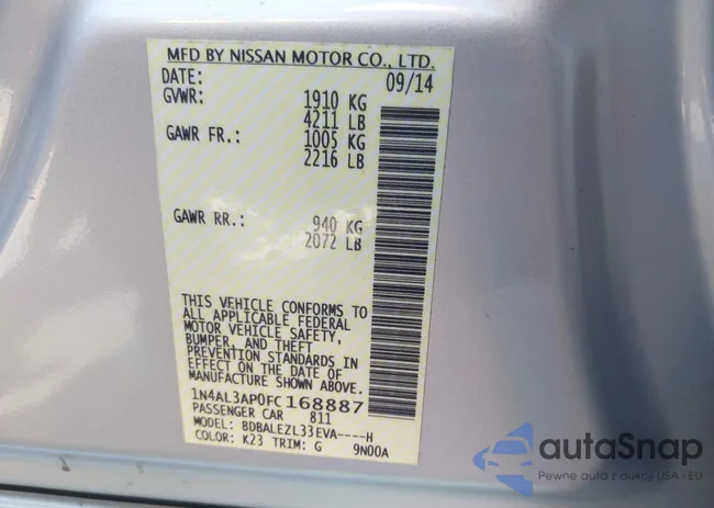 1N4AL3AP0FC168887: 42420971