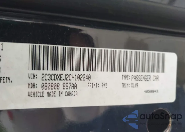 2C3CDXEJ2CH102240: 42421028