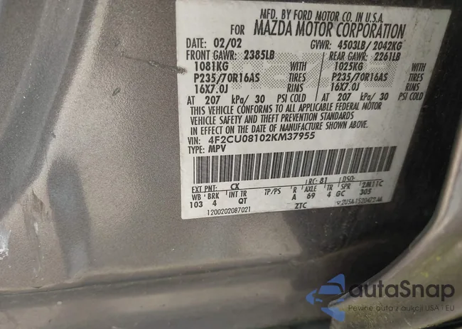 4F2CU08102KM37955: 42421044