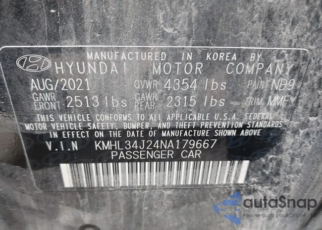 KMHL34J24NA179667: 42421147