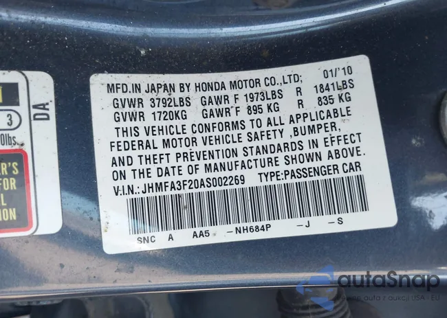 JHMFA3F20AS002269: 42420751