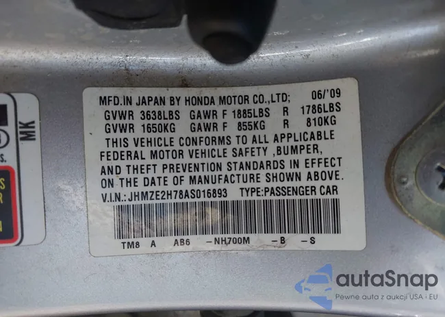 JHMZE2H78AS016893: 42420778