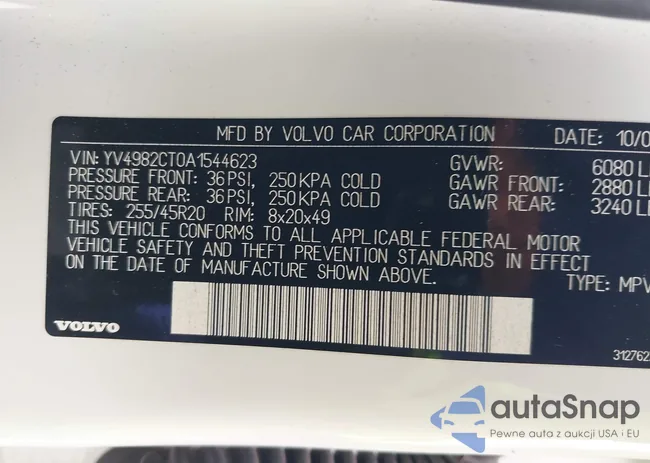 YV4982CT0A1544623: 42422379