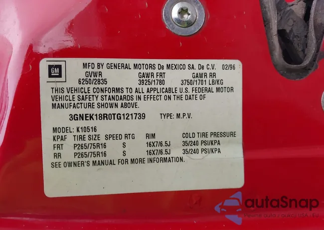 3GNEK18R0TG121739: 42421458