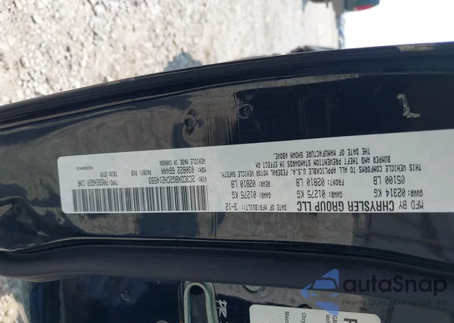 2C3CDXBG2CH214593: 42421509