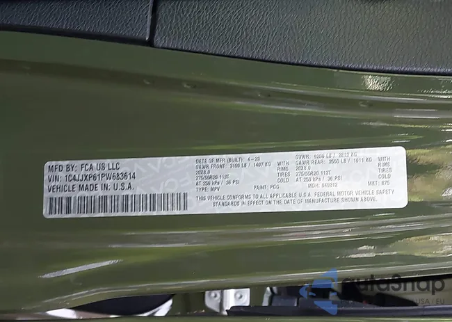 1C4JJXP61PW683614: 42421826