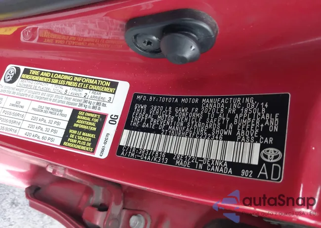 2T1BURHEXFC232346: 42422962