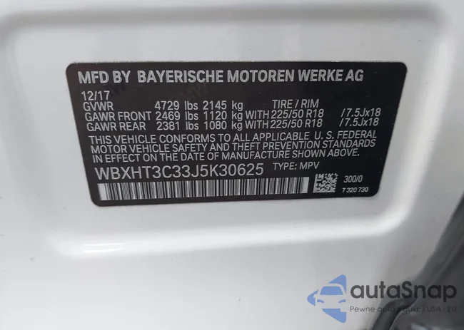 WBXHT3C33J5K30625: 42422975