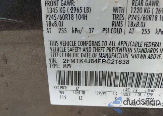 2FMTK4J84FBC21638: 42423061