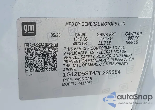 1G1ZD5ST4PF225084: 42423193