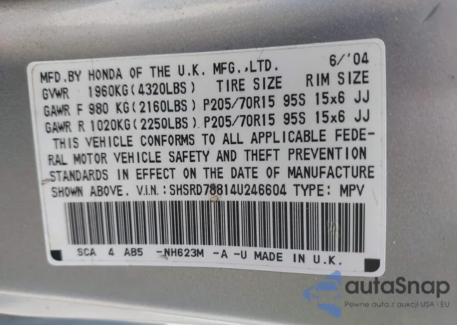 SHSRD78814U246604: 42423226