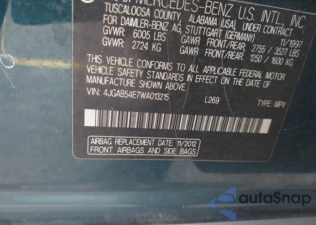 4JGAB54E7WA013215: 42423293