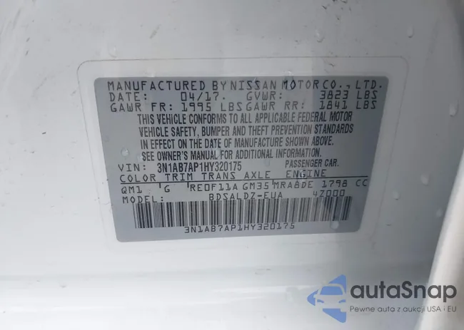 3N1AB7AP1HY320175: 42423313