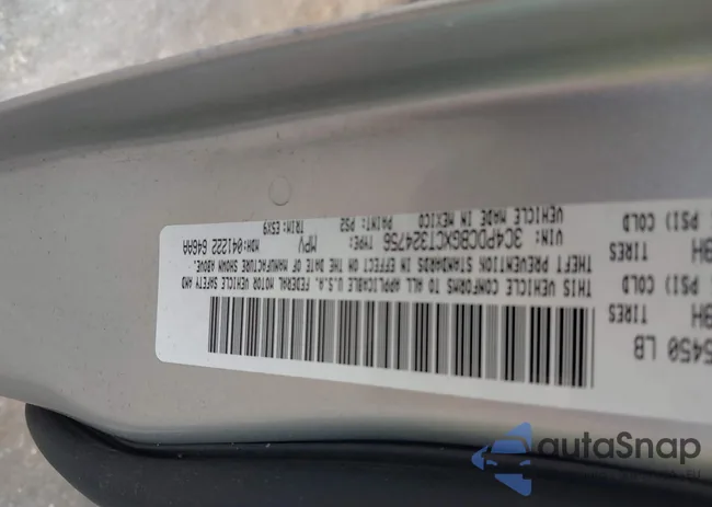 3C4PDCBGXCT324756: 42422533