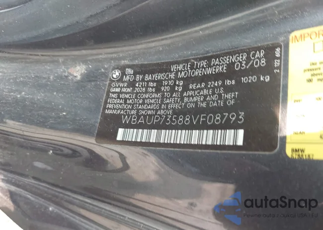 WBAUP73588VF08793: 42422660