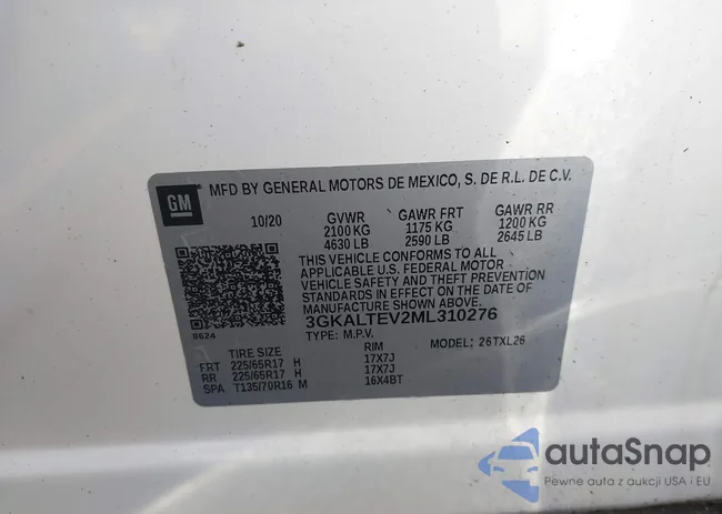 3GKALTEV2ML310276: 42423858