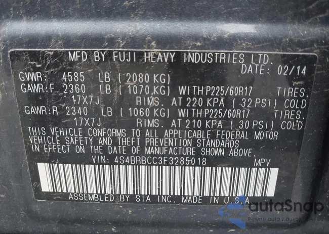 4S4BRBCC3E3285018: 42423911